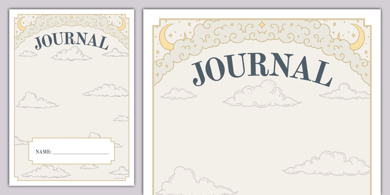 Celestial-Themed Journal Book Cover (teacher made) - Twinkl