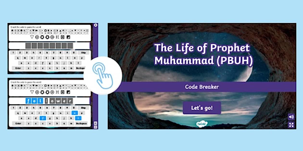 * NEW * RE: The Life of Prophet Muhammad (PBUH): KS1 Interactive Word Guess