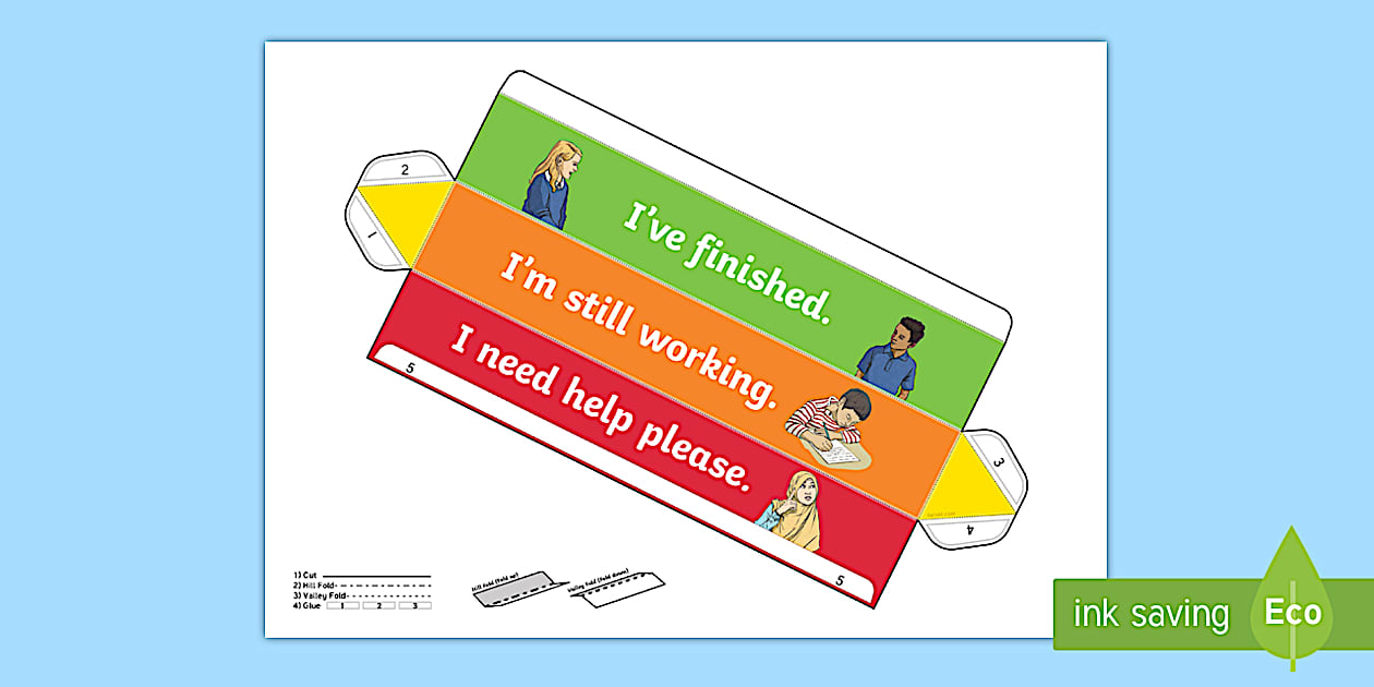 Sign Finish Eating I've Finished Table Sign - Twinkl