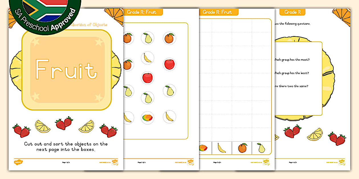Grade R Data Handling - Discuss and Report - Fruit - Twinkl