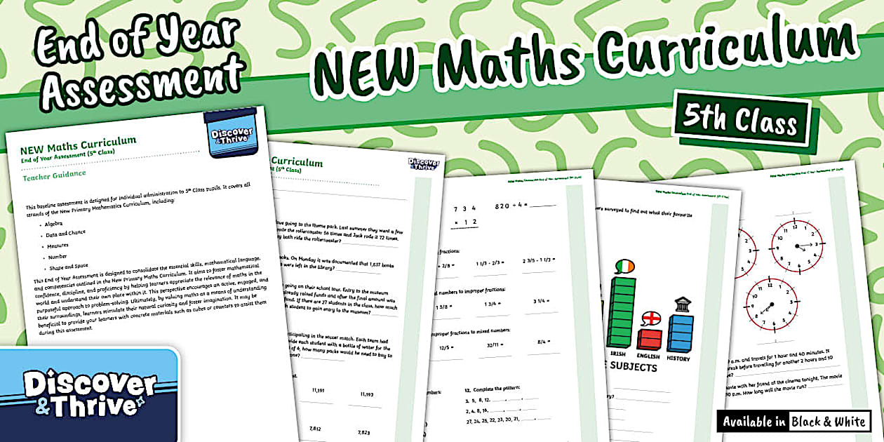 Maths Assessment Activity Booklet for 5th Class