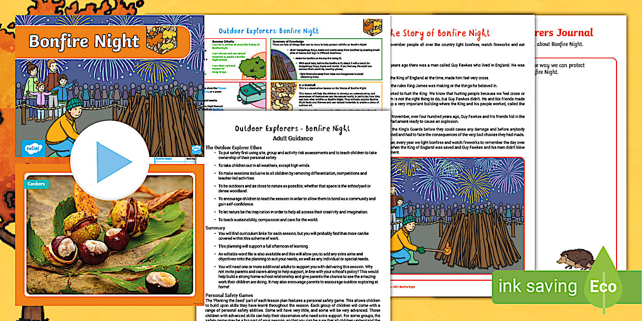 Bonfire Night Outdoor Learning Lesson Pack | Twinkl - Twinkl