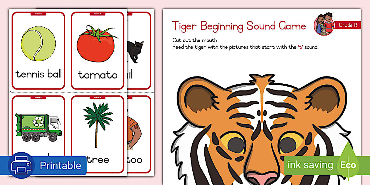 Grade R English - Phonics - Printable Game:T Sound