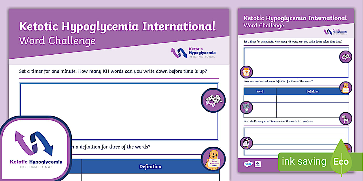 Ketotic Hypoglycemia International Word Challenge - Twinkl