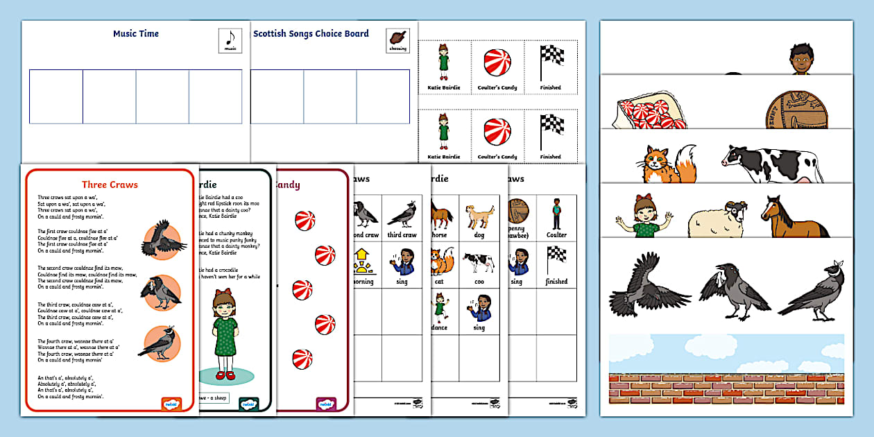 Scottish Songs Activity with Visual Supports (teacher made)