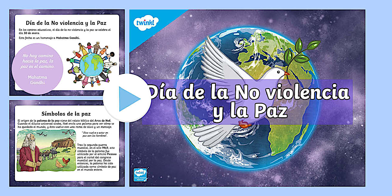 Presentación Día De La No Violencia Y La Paz Twinkl