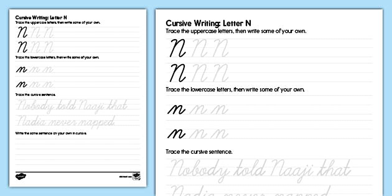 Letter N Worksheet | ELA Resource | Twinkl USA - Twinkl