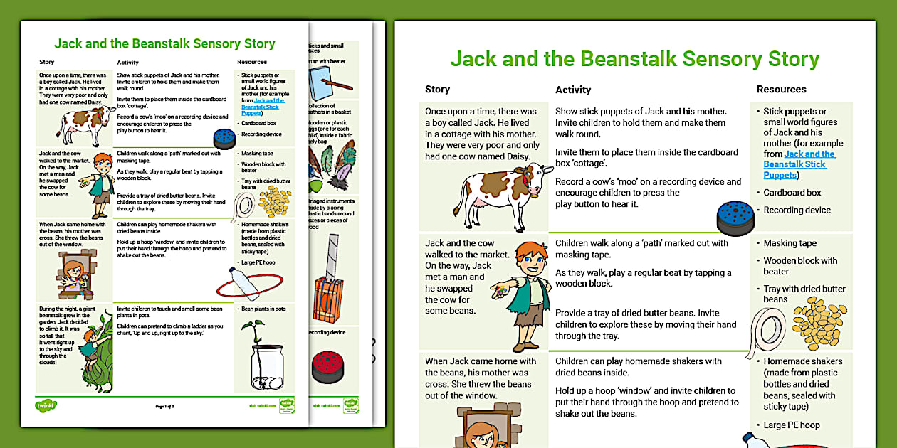 Jack and the Beanstalk Sensory Story | Twinkl - Twinkl