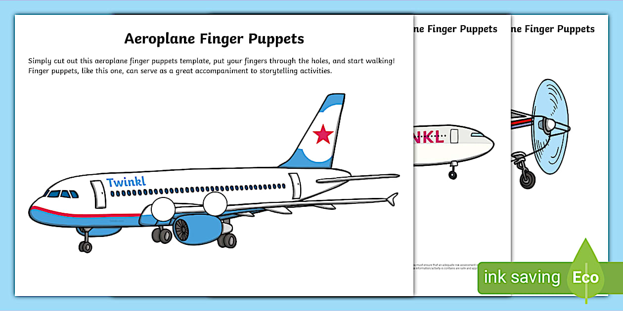 Aeroplane Finger Puppets | Twinkl | Imaginative Learning