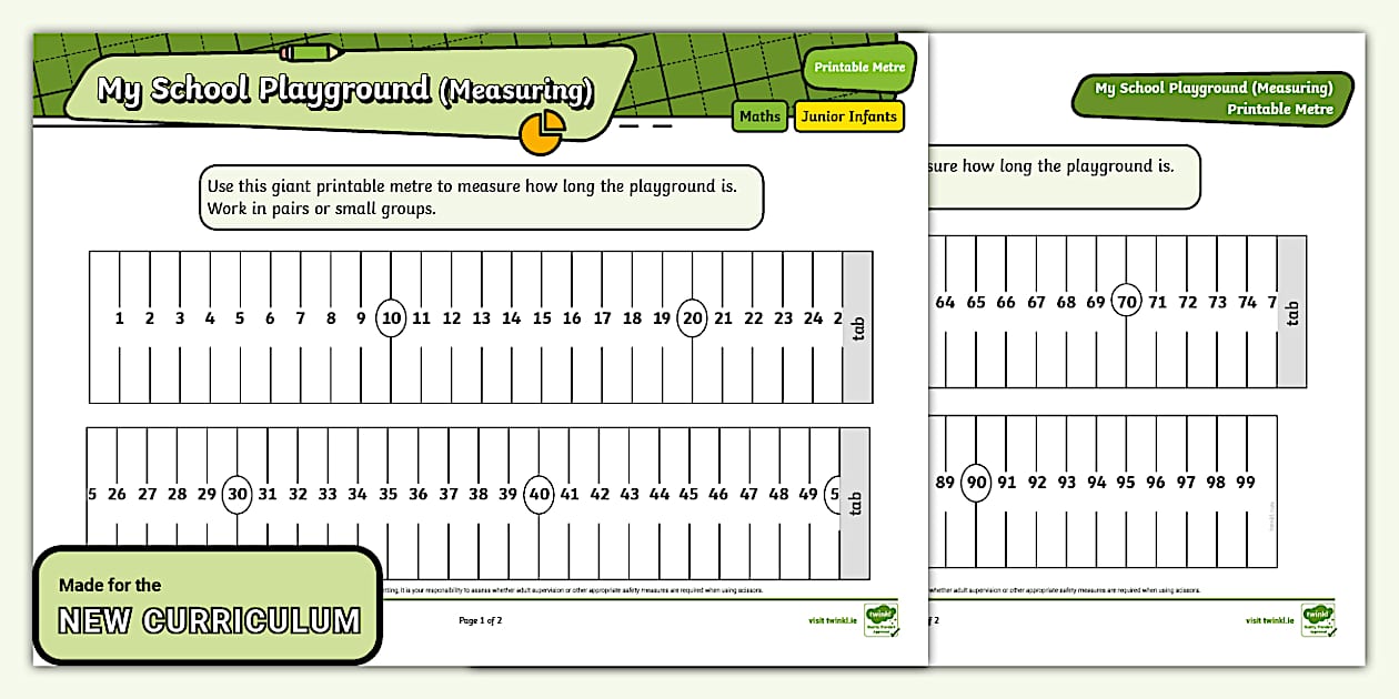 Metre Printable My School Playground (teacher made) - Twinkl