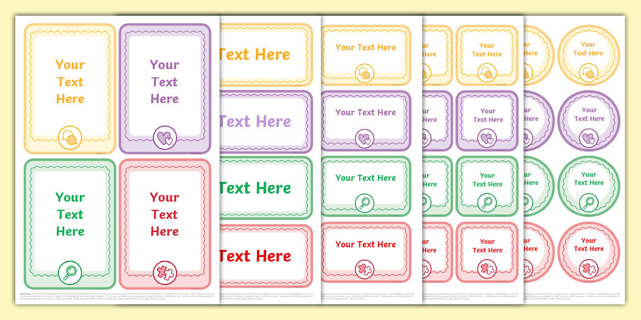 Aistear Display Labels for Early Childhood