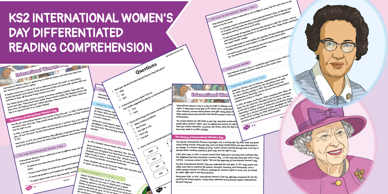 KS2 International Women's Day Reading Comprehension