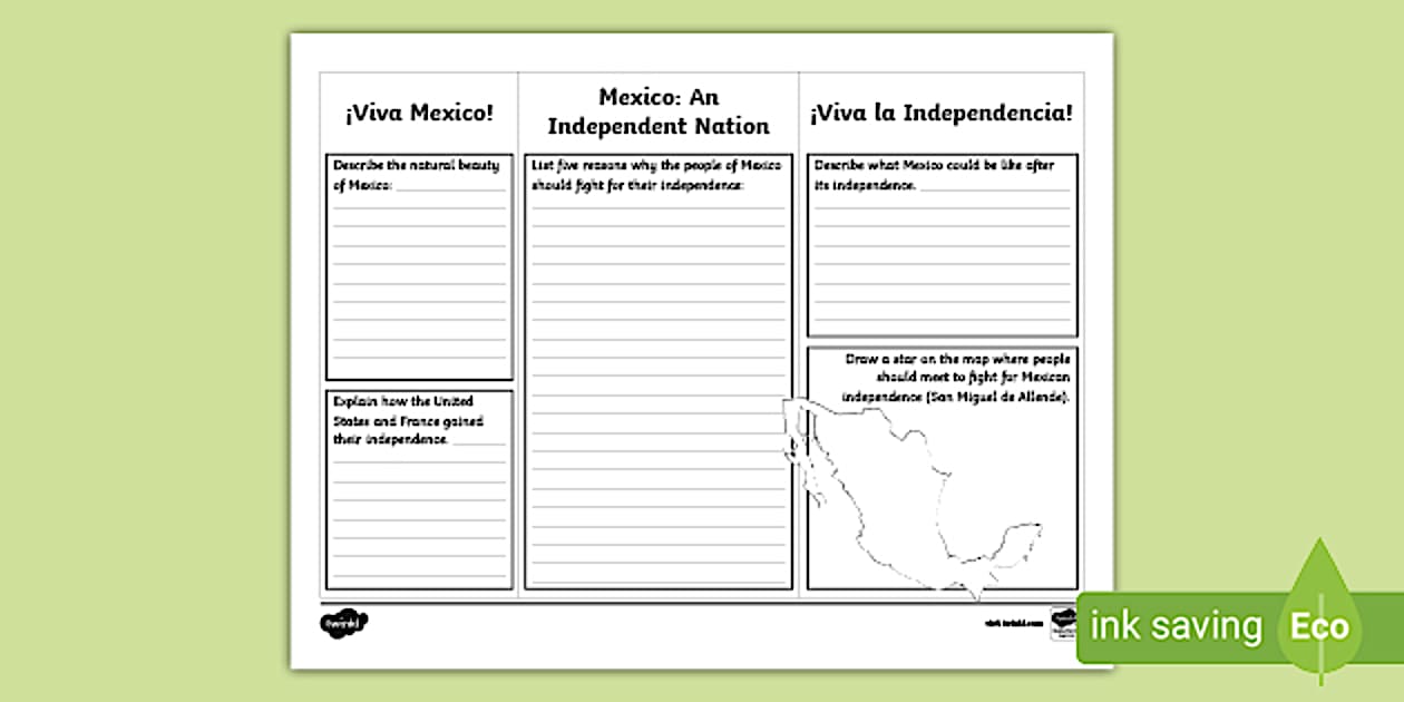 Mexican Independence Day Pamphlet | Printable Sheet | Twinkl