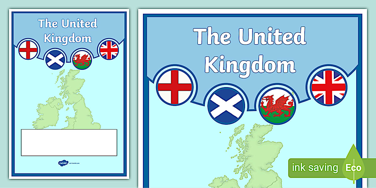 Editable The United Kingdom Topic Book Cover - Twinkl