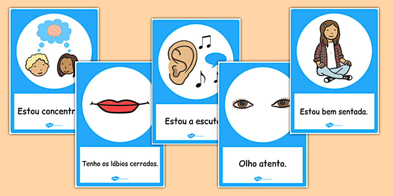 Good Listening Posters Portuguese (teacher made) - Twinkl