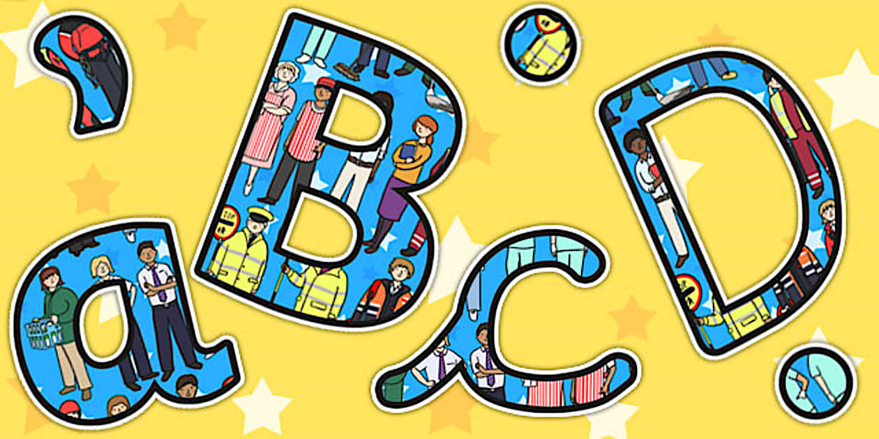 People Who Help Us Themed A4 Display Lettering