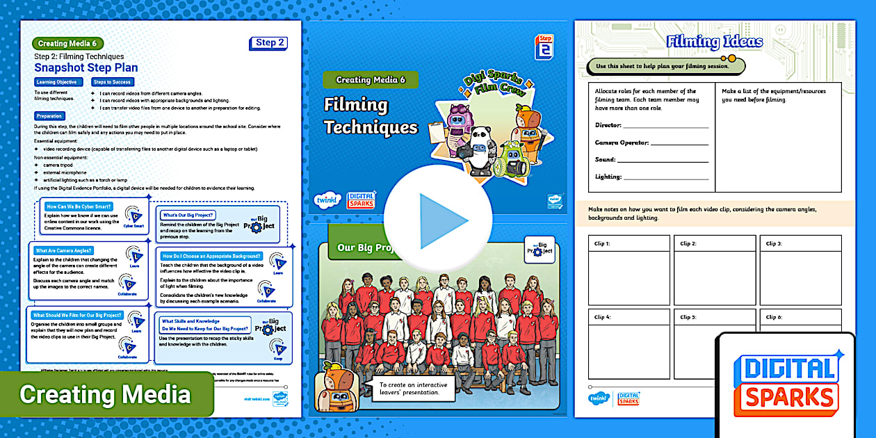 * NEW * Digital Sparks Creating Media 6 Step 2 Lesson Pack