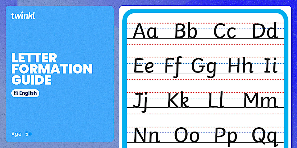 Upper and Lower Case Letter Formation Poster | Handwriting