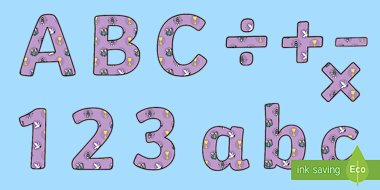 First Holy Communion Themed Display Lettering - First Holy Communion ...