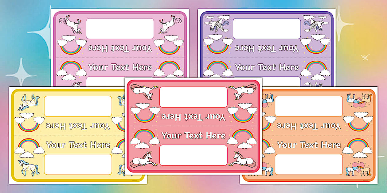 Editable Unicorn Group Names Table Signs - Twinkl