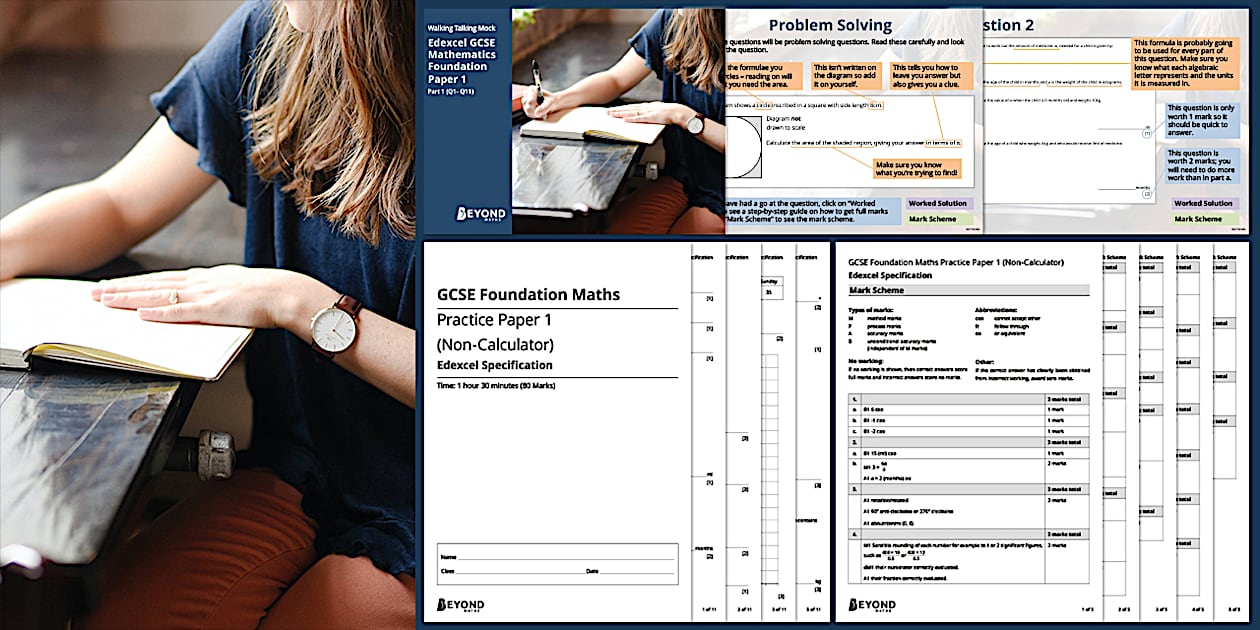  edexcel gcse maths specification foundation mock paper 1