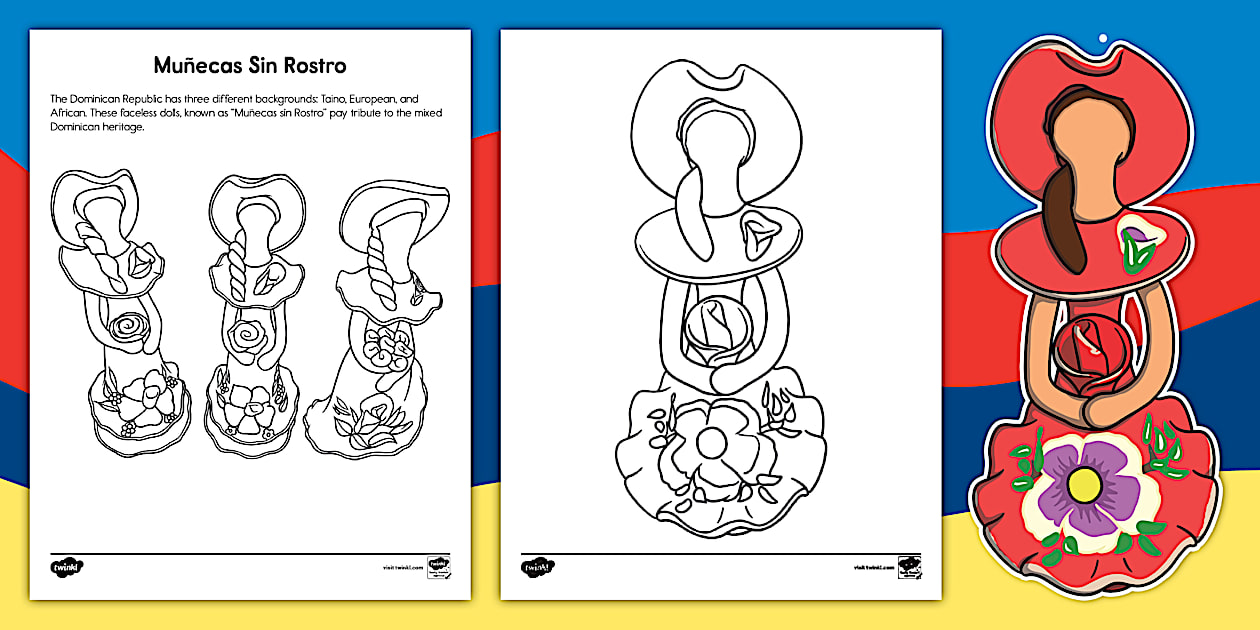 Muñecas Sin Rostro Coloring Sheets | Resources | Twinkl