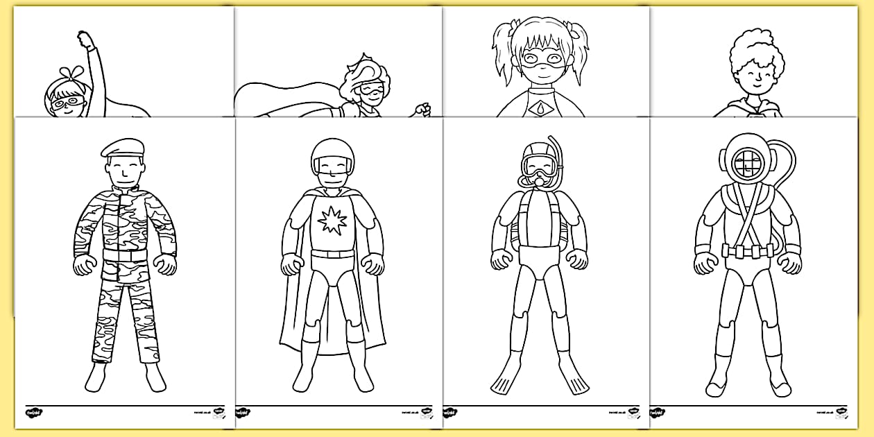 Action Toy Colouring Sheets (teacher made) - Twinkl