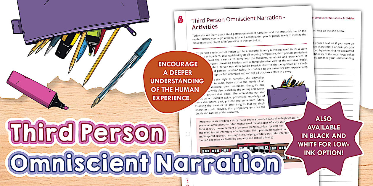 Third Person Omniscient Narration Activities Twinkl