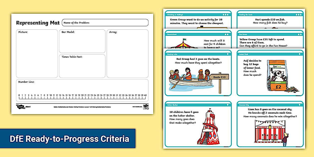 ๐ Solving Multiplication Problems PlanIt Maths Activity Cards