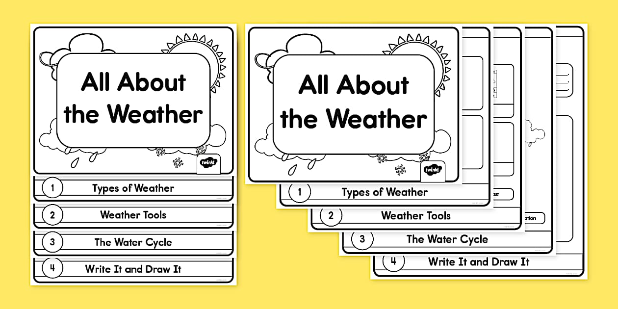 Kindergarten All About the Weather Flipbook (teacher made)
