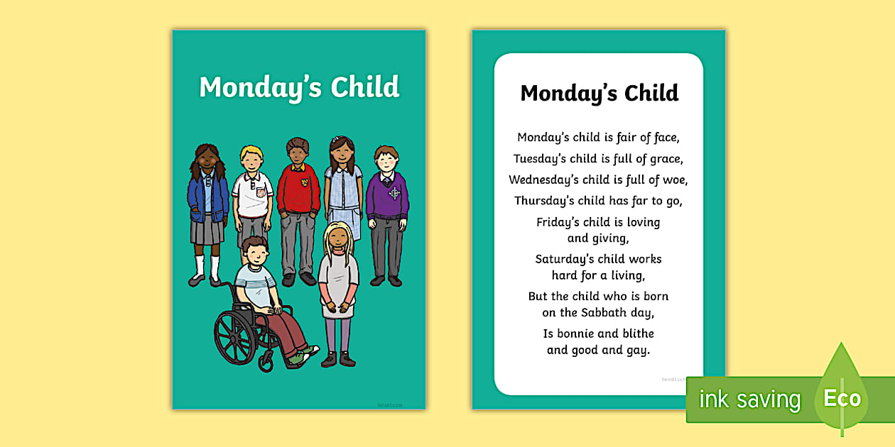 Monday's Child Nursery Rhyme IKEA Tolsby/Fiestad Frame
