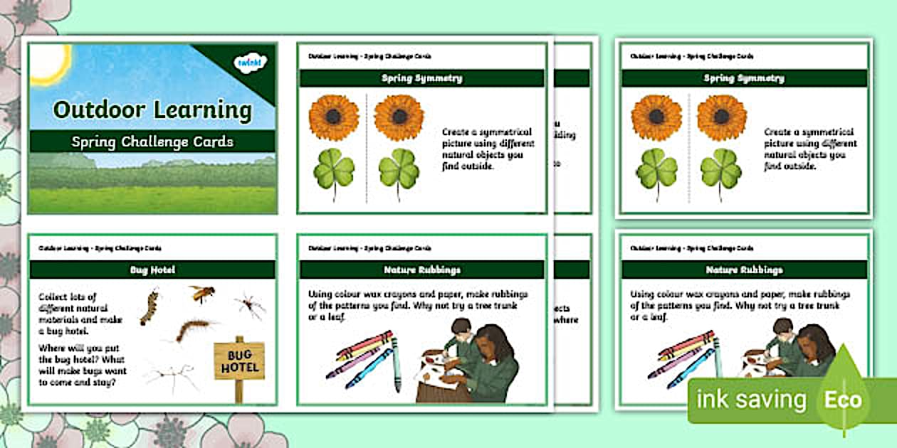 Spring Outdoor Learning Challenge Cards (teacher made)