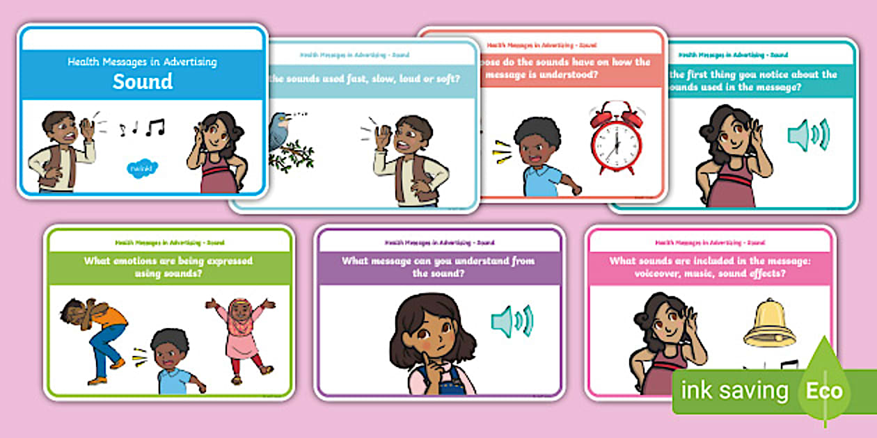 Health Messages in Advertising - Sound Question Cards