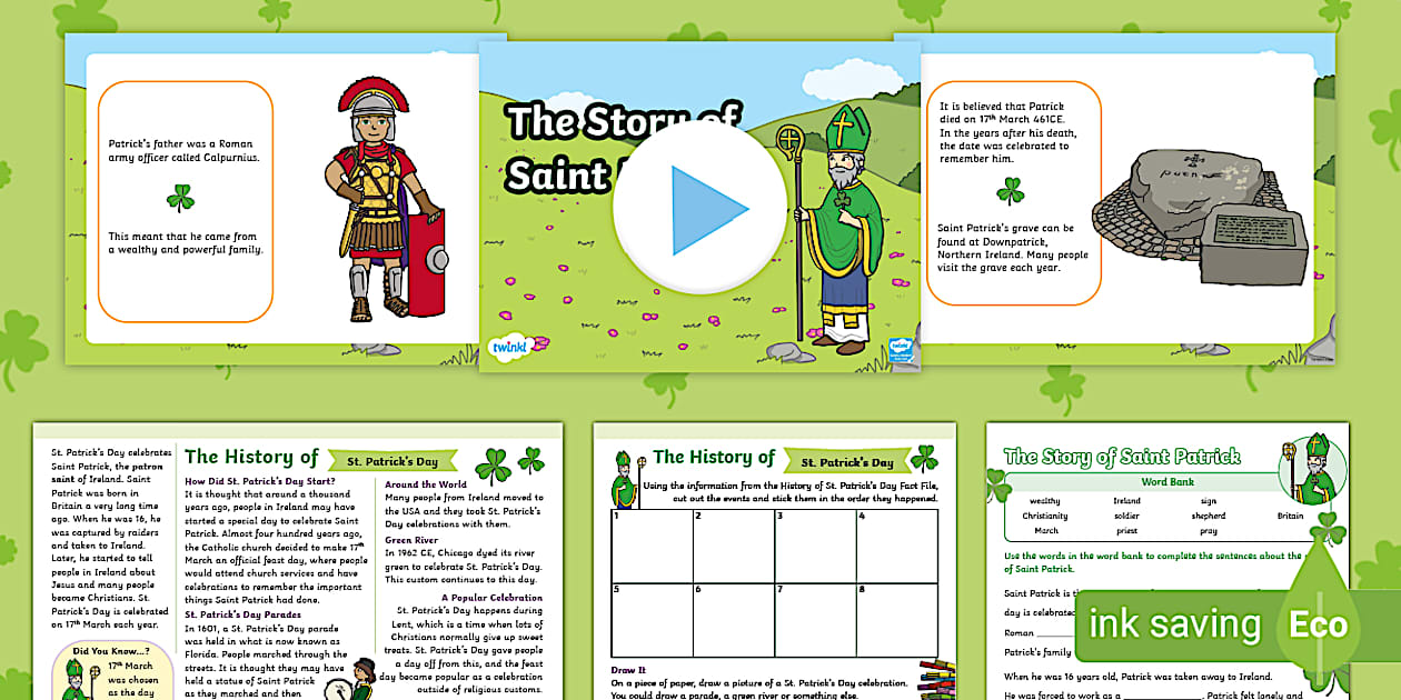 History of St. Patrick's Day Worksheets | Twinkl | KS1