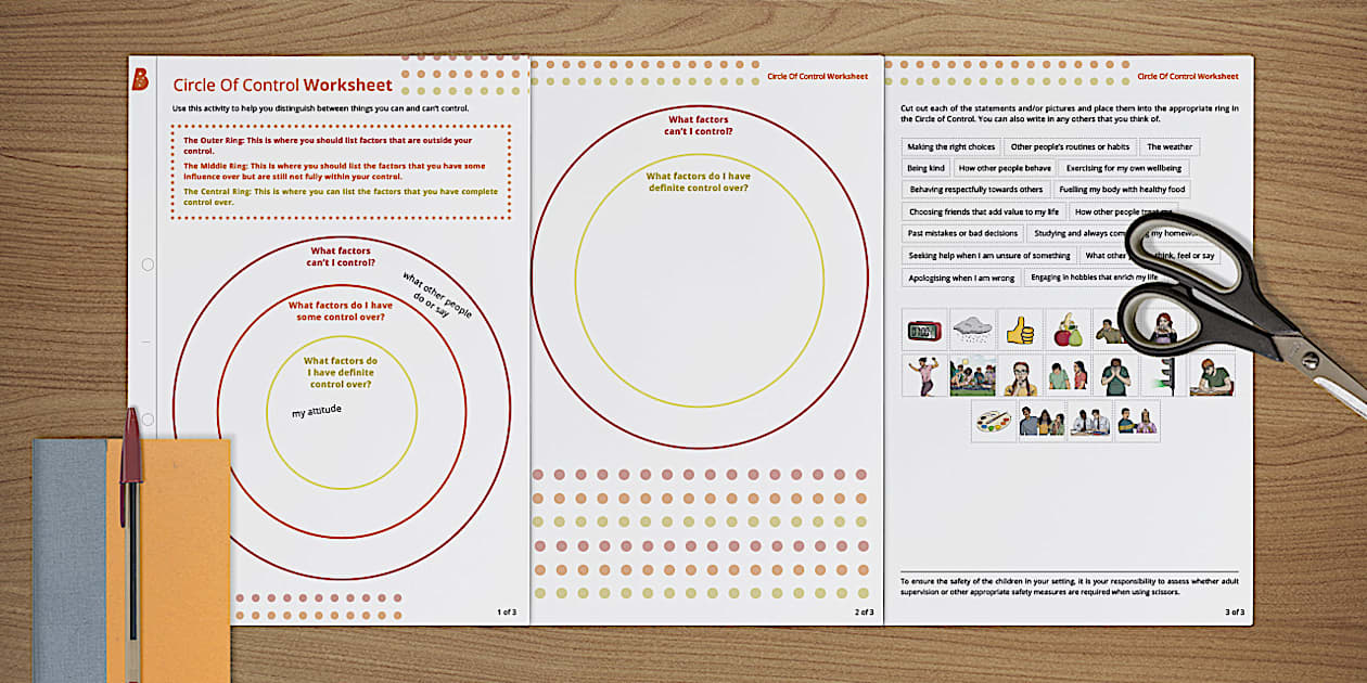 Circles Of Control Worksheet Twinkl (teacher made)