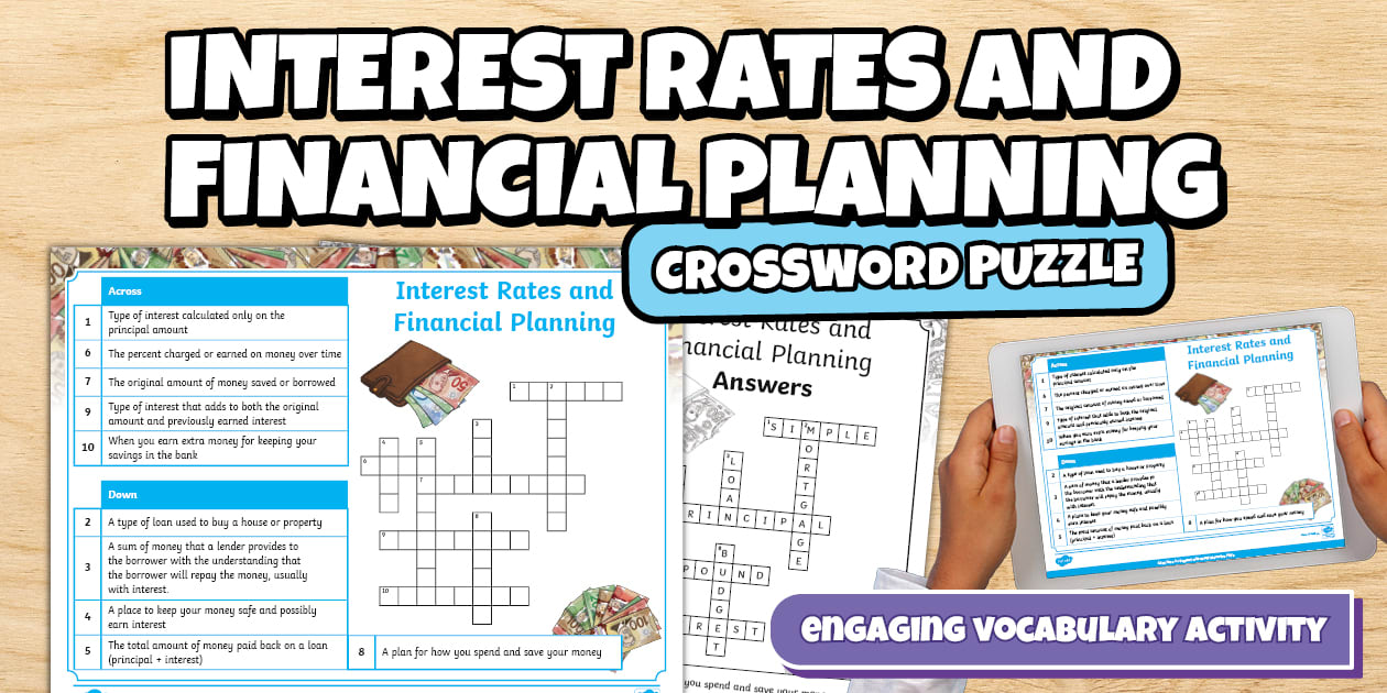 Interest Rates and Financial Planning Crossword Puzzle