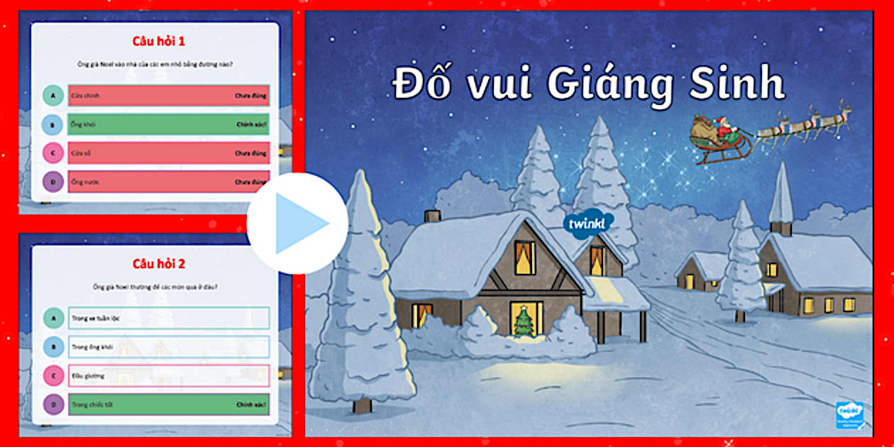 Powerpoint Đố Vui Giáng Sinh (Lehrer gemacht) - Twinkl