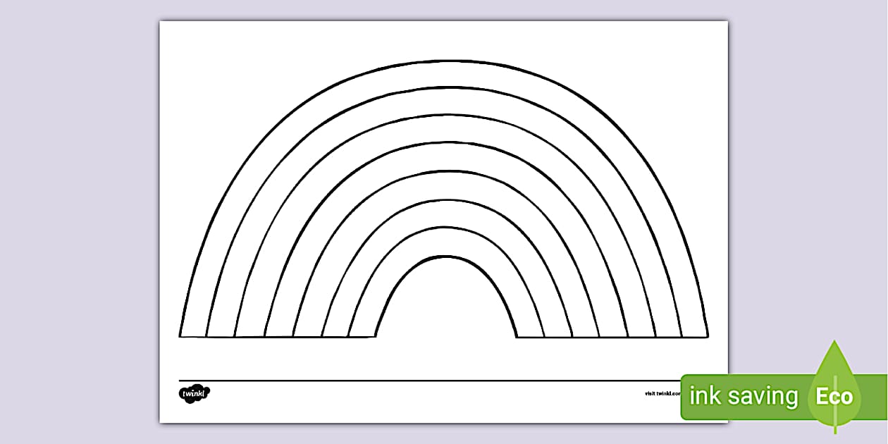 Blank Rainbow Template (teacher made) Twinkl