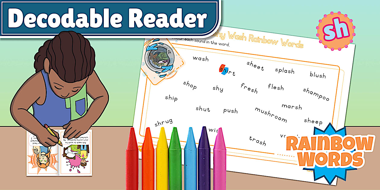 FP Phonics - sh Decodable Readers - Rainbow Words