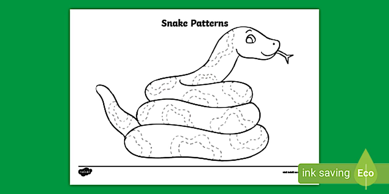 EYFS Snake Patterns Pencil Control Activity - Twinkl