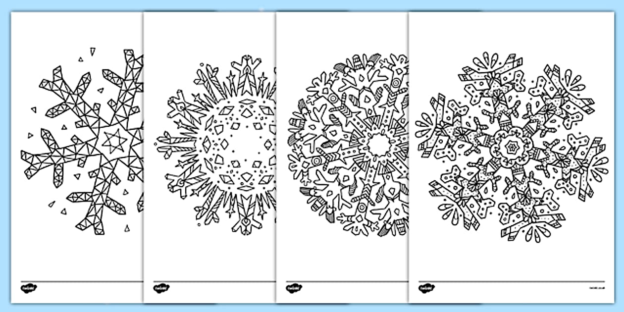 Adult Colouring Mindfulness Snowflakes mindfulness, colouring, snowflakes,