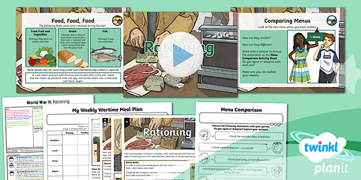 Second World War Rationing Lesson Pack - KS2 (teacher made)