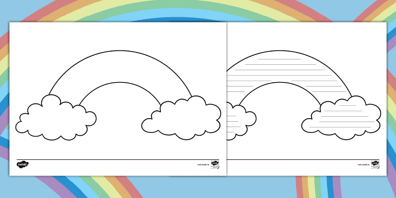Rainbow writing template twinkl writing twinkl