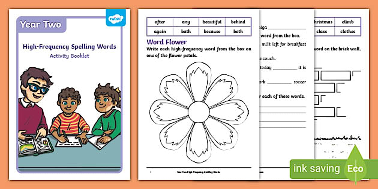 Year Two HighFrequency Words Spelling Activity Booklet
