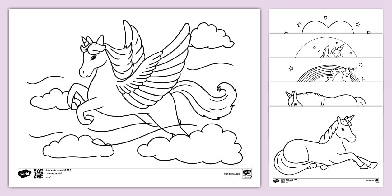 Unicorn Colouring Pages Printable Twinkl Resources