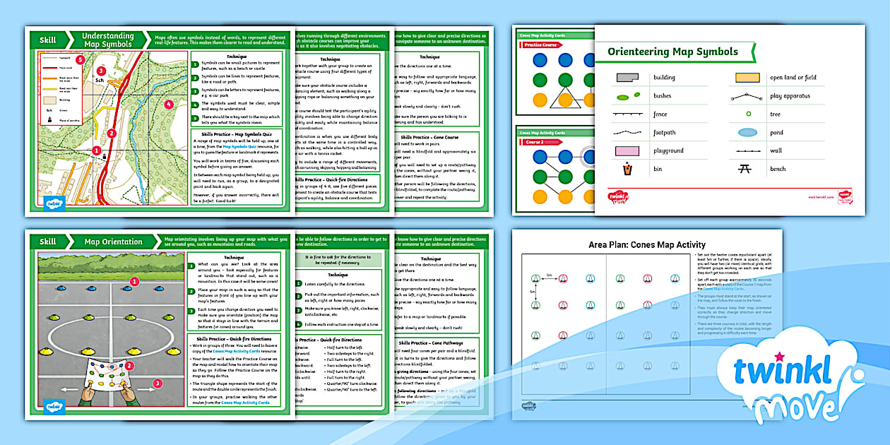 LKS2 OAA Orienteering and Mapwork Skills Teaching Cards Pack