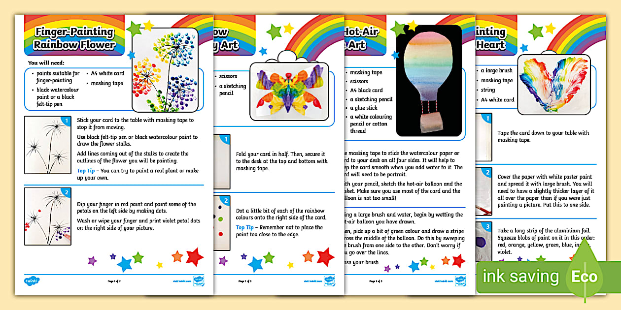 KS1 Rainbow Painting Activity Pack (teacher made) - Twinkl