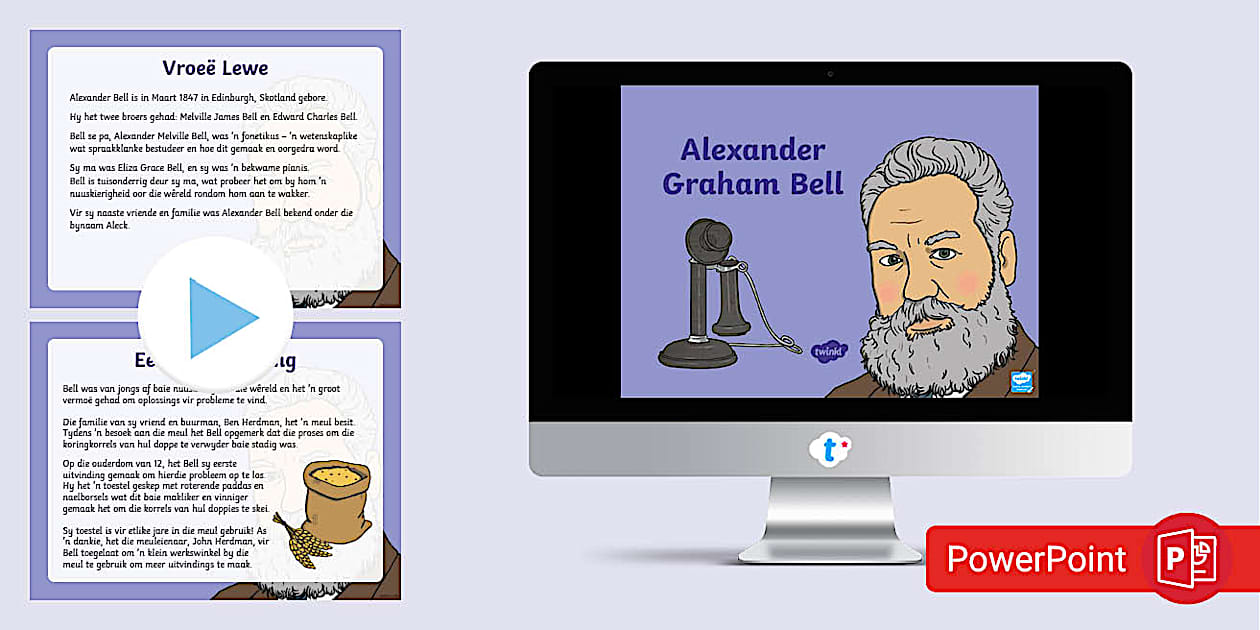 Alexander Graham Bell Inligtings-PowerPoint Aanbieding