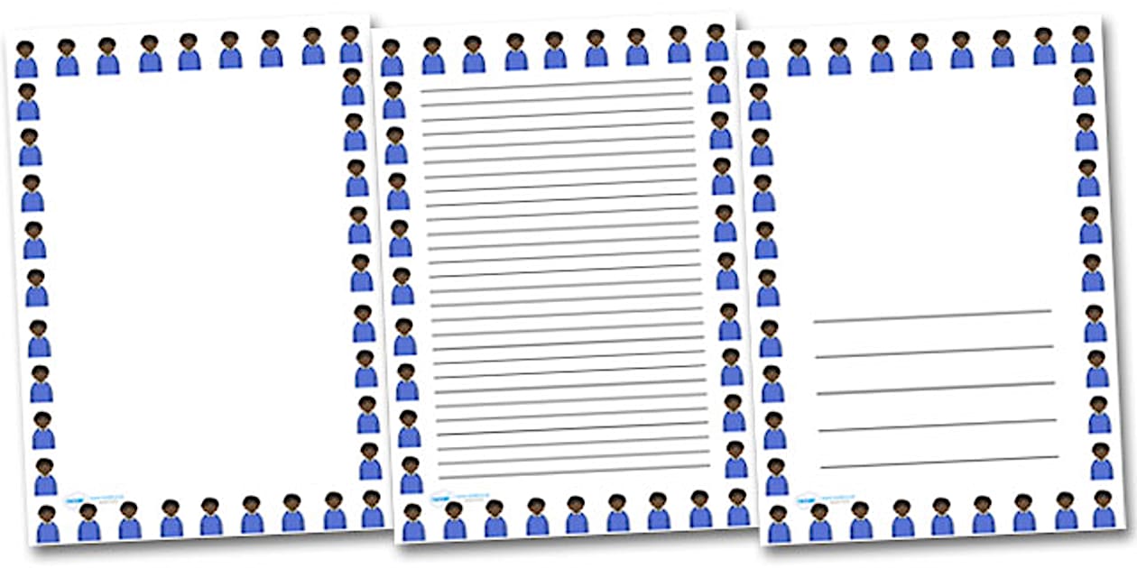 Irritated boy Portrait Page Borders- Portrait Page Borders