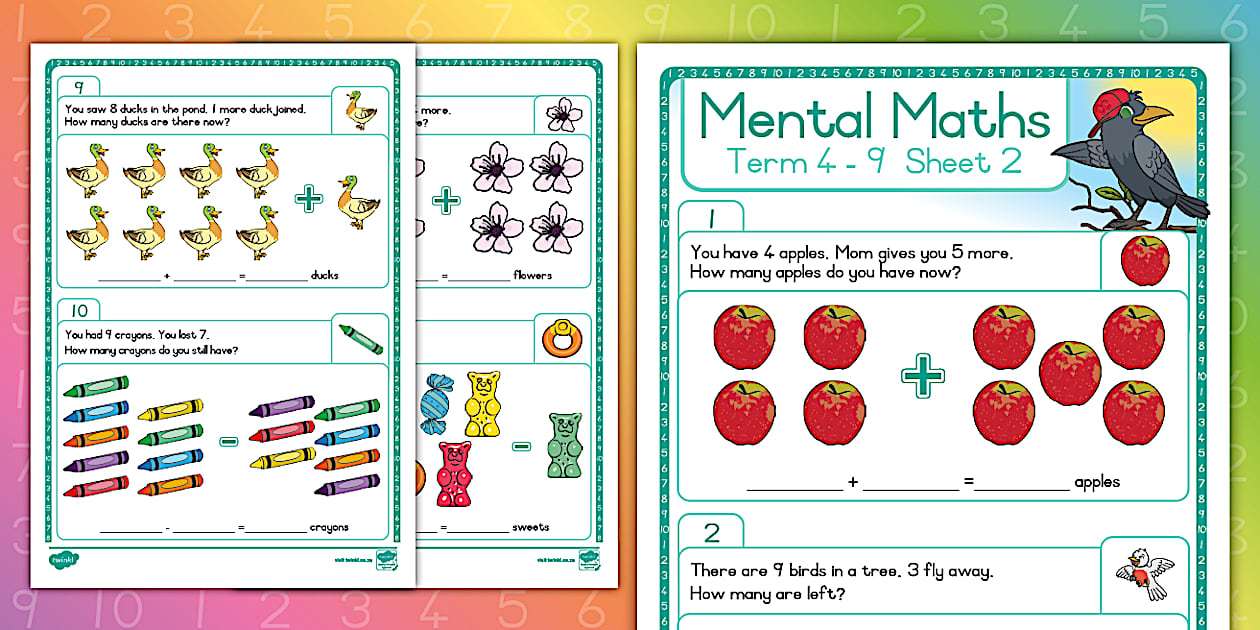Grade R Mental Maths Sheet 2 9 (Hecho por educadores)